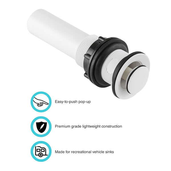 Dura Faucet Lavatory Sink Pop-Up Assembly (MPN: DF-PU202-WT)