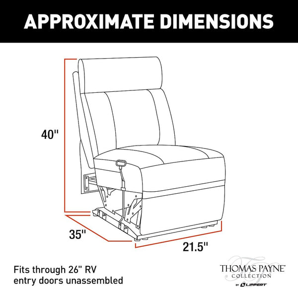 Thomas Payne Center Armless Recliner (MPN: 2020129293)