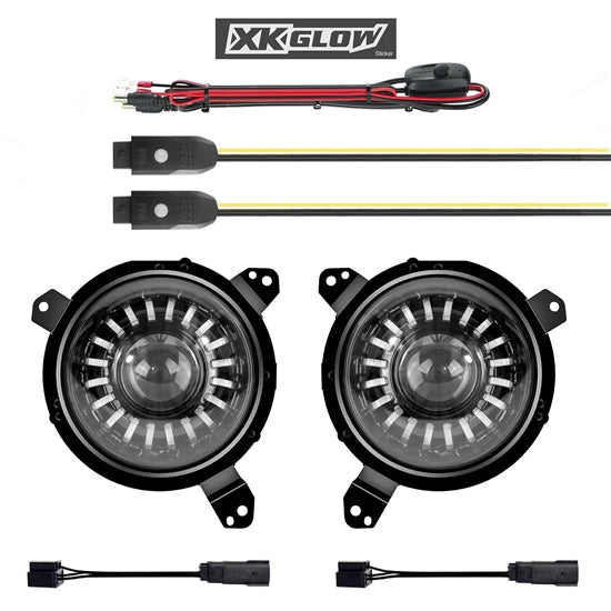 XKchrome LED Headlight Assembly (MPN: XK-7IN-JP-KIT-JL)