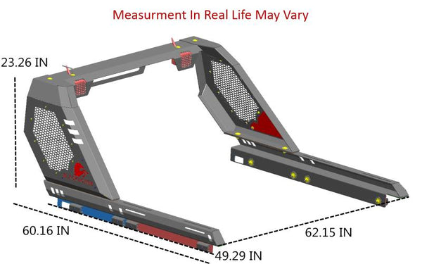 Black Horse Off Road Vigor Truck Bed Bar (MPN: VIRB09B-KIT)