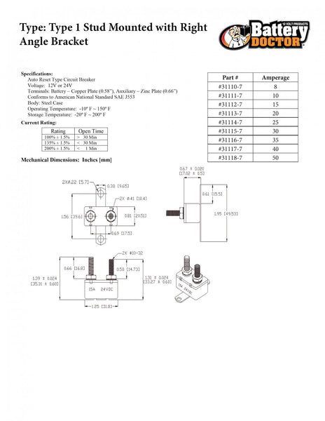 WirthCo Circuit Breaker (MPN: 31115)