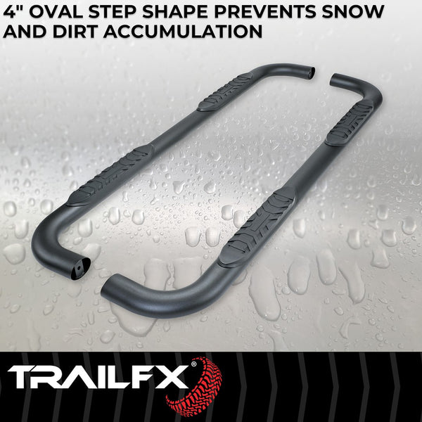 TrailFX 4 Inch Oval Tube Side Steps (MPN: A1011B)