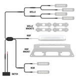 BUILTBRIGHT Warning Light Wiring Harness (MPN: BB8KA06)