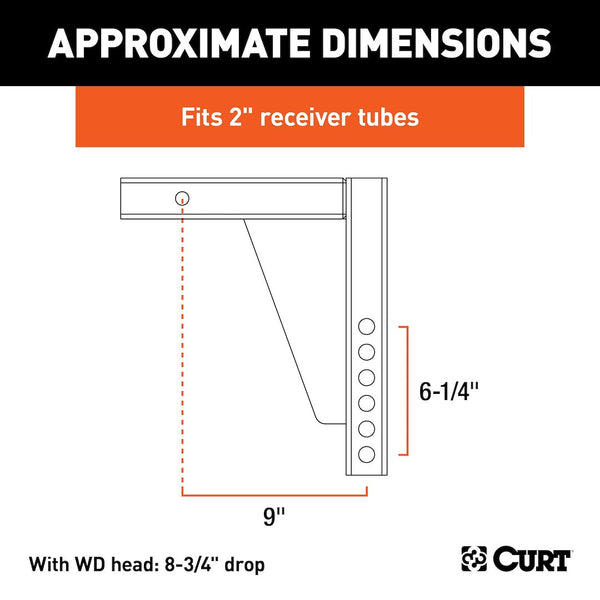 CURT Weight Distribution Hitch Shank (MPN: 17124)