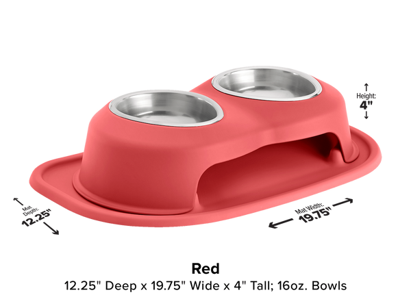 WeatherTech Double Low Pet Feeding System (MPN: DHC1604RDRD)
