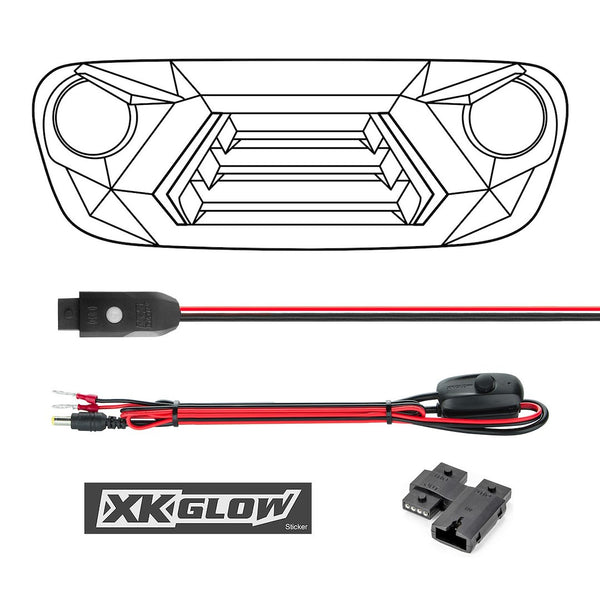 XK Glow Daytime Running Light (MPN: XK-GRILL-JK1-DM)