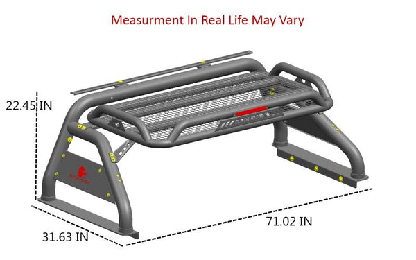 Black Horse Off Road Truck Bed Bar (MPN: RB-BA1B-PLR)