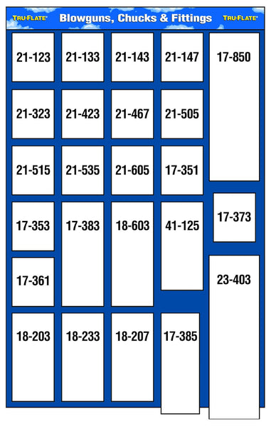 Tru Flate Blowguns And Fittings Display (MPN: 96-630-03)
