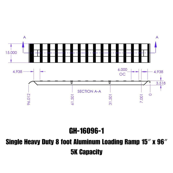 Gen-Y Hitch Heavy Duty Aluminum Loading Ramp (MPN: GH-16096-1)