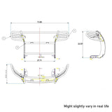 Black Horse Grille Guard Kit (MPN: 17FJ28MA-PLFR)