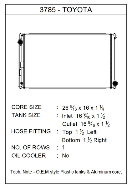 CSF Radiator (MPN: 3785)