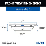 UWS Crossover Deep Angled Tool Box (MPN: TBSD-60A-LP-BLK)