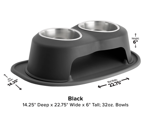 WeatherTech Double Low Pet Feeding System (MPN: DHC3206BKBK)