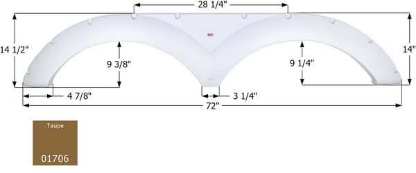 Icon Fender Skirt for Tandem Axle (MPN: 01706)
