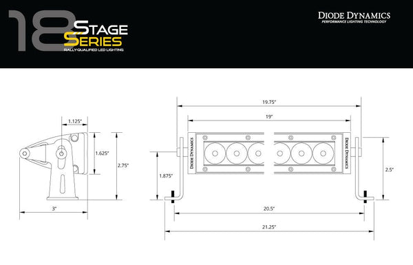 Diode Dynamics Stage Series LED Light Bar (MPN: DD5016)