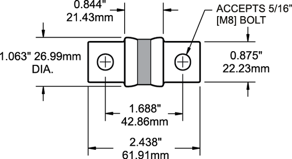 Blue Sea Bolt-On Fuse A3T CLASS T 175 Amp (MPN: 5115-BSS)
