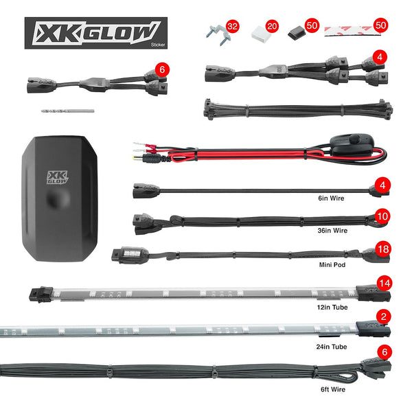 XK Glow Underbody Light Kit (MPN: XK-UTV-ADV)
