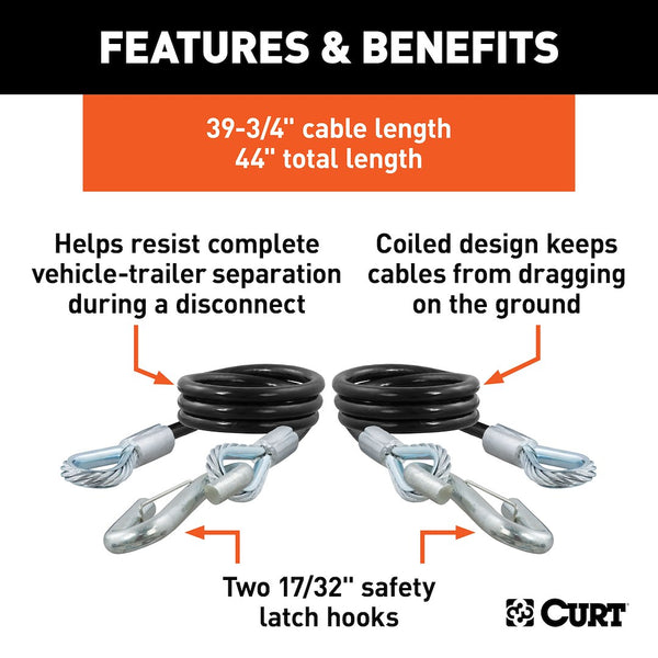 CURT Trailer Safety Cable (MPN: 80176)
