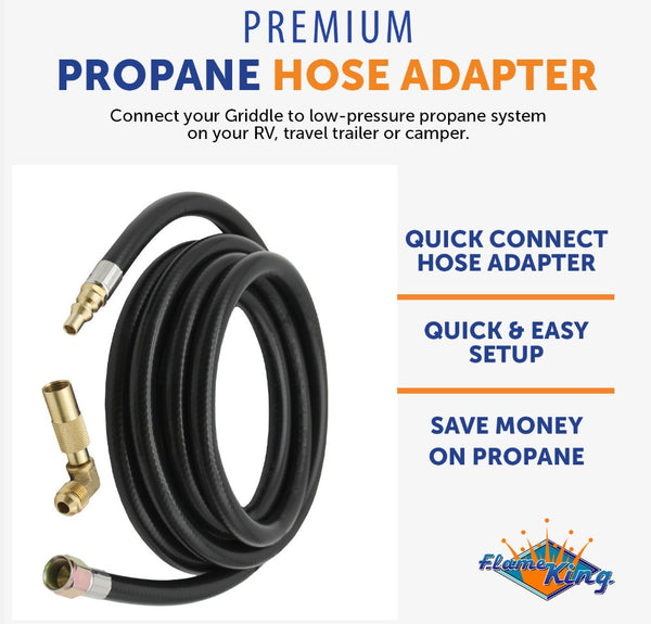 Flame King Propane Feed Hose (MPN: FK-GRD-12FTQC)