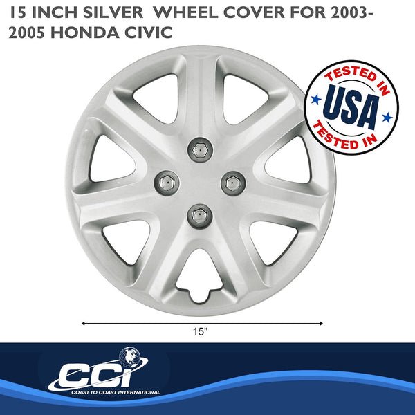 Coast To Coast Wheel Cover 15 Inch 7 Spoke Silver (MPN: IWCB890215S)