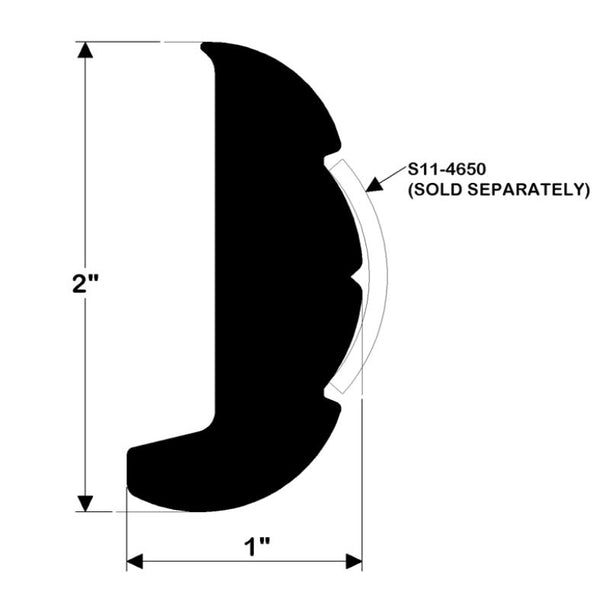 Taco Rigid Vinyl Rub Rail (MPN: V21-9502BKA20D)