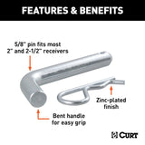 Curt 5/8 Inch Bent Trailer Hitch Pin (MPN: 21581)