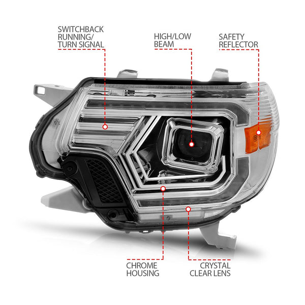 AnzoUSA Headlight Assembly With Projector Beam (MPN: 111557)
