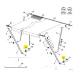 Awning bracket for Spirit, Fiesta, Simplicity, and Pioneer awnings (MPN: 901019)