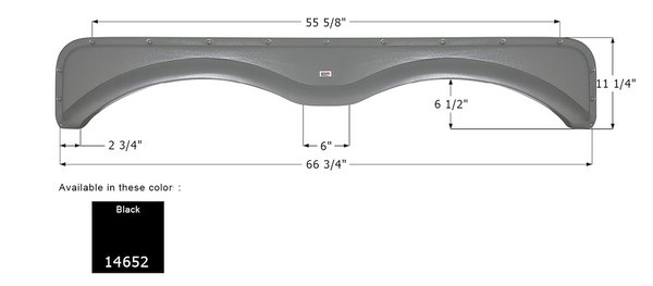 Icon Fender Skirt for Tandem Axle (MPN: 14652)