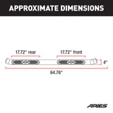 Aries 4 Inch Oval Nerf Bar With Step Pads (MPN: S222008)