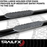 TrailFX Nerf Bar 4 Inch Oval Tube Side Steps (MPN: A1536B)