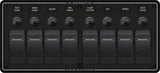 Blue Sea Switch Panel with 8 Rocker Switches (MPN: 8371-BSS)