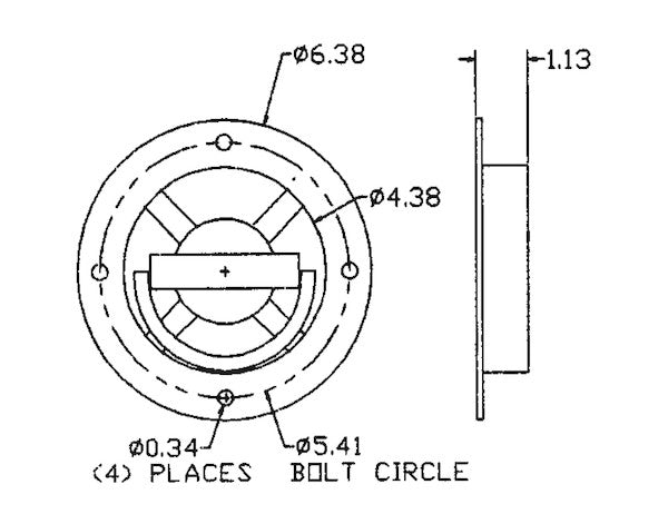 Heavy Duty Recessed Rotating Rope Ring (MPN: B901)