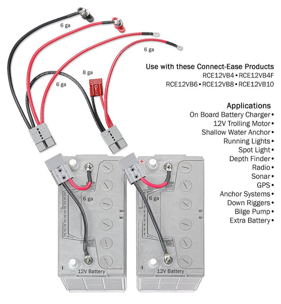 Battery Connection Harness for Boats (MPN: RCE12VBM6IK)
