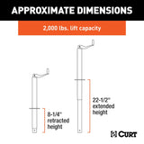 CURT Manual Topwind Trailer Tongue Jack (MPN: 28200)