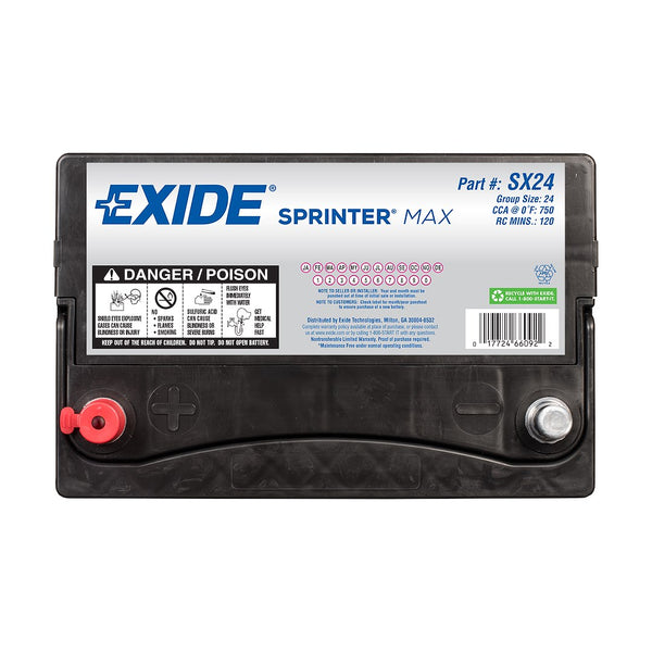 Exide Sprinter Max Automotive Battery (MPN: SX24)
