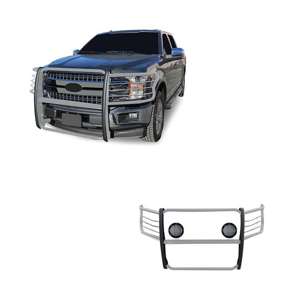 Black Horse Offroad Grille Guard Kit (MPN: 17FP32MSS-PLFB)