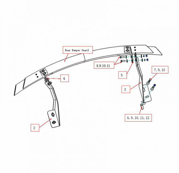 Black Horse Off Road Bumper Guard (MPN: CRDL-JEJ201B)