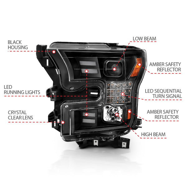 AnzoUSA Headlight Assembly (MPN: 111408)