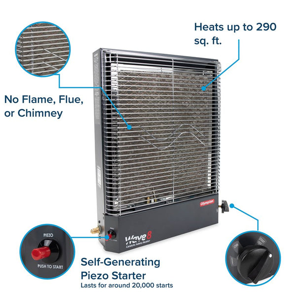 Camco Wave 8 Catalytic LP Gas Powered Space Heater (MPN: 57351)