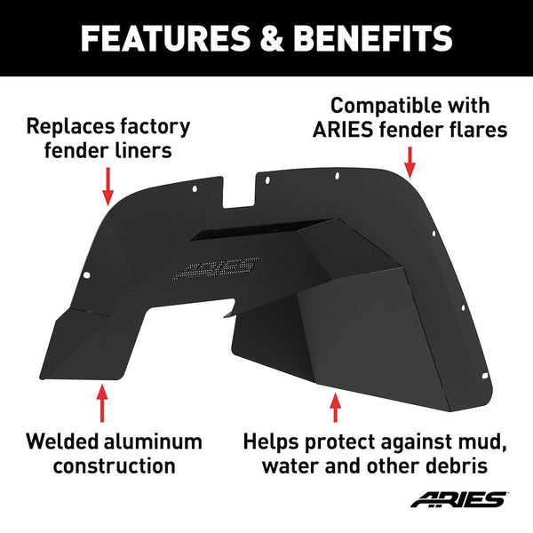 Aries Jeep Inner Fender Liners (MPN: 1500350)