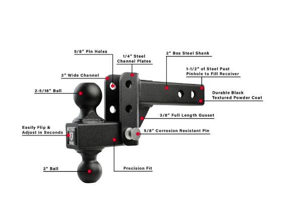 Bulletproof Hitches Light Duty Trailer Hitch (MPN: LD202)