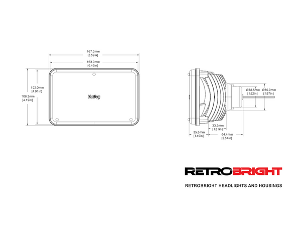 Holley RetroBright Headlight Conversion Kit (MPN: LFRB141)