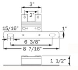 Optronics License Plate Bracket (MPN: LP15SBP)