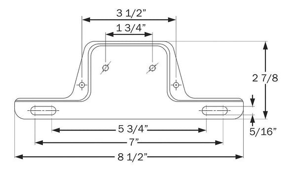 Optronics License Plate Bracket (MPN: LP20SB)