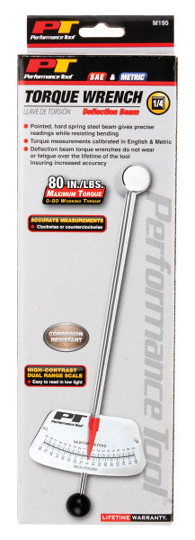 Performance Tool Beam Deflection Torque Wrench (MPN: M195)