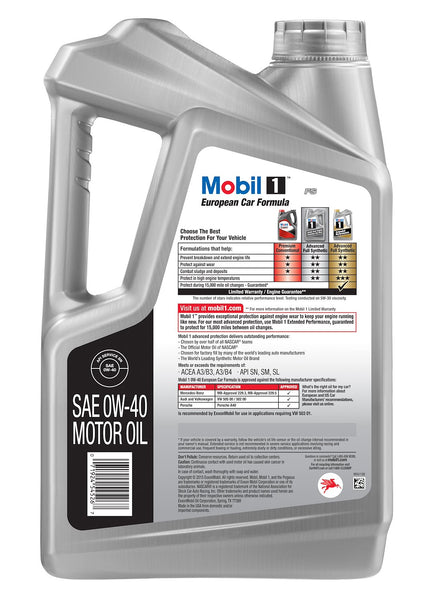 Mobil 1 Full Synthetic Motor Oil (MPN: 120760)