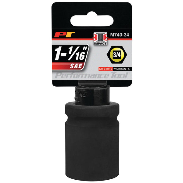 Performance Tool 3/4 Inch Drive Impact Socket (MPN: M740-34)