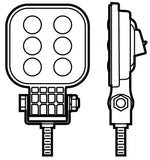 Peterson Work Light Square LED (MPN: M905-MV-AMP)