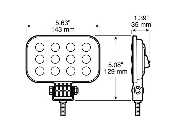 Peterson Work Light Rectangular LED (MPN: M906-MV-AMP)